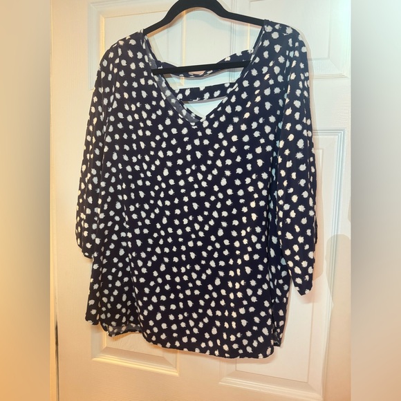 Women's Navy and White tunic top - Picture 1 of 2